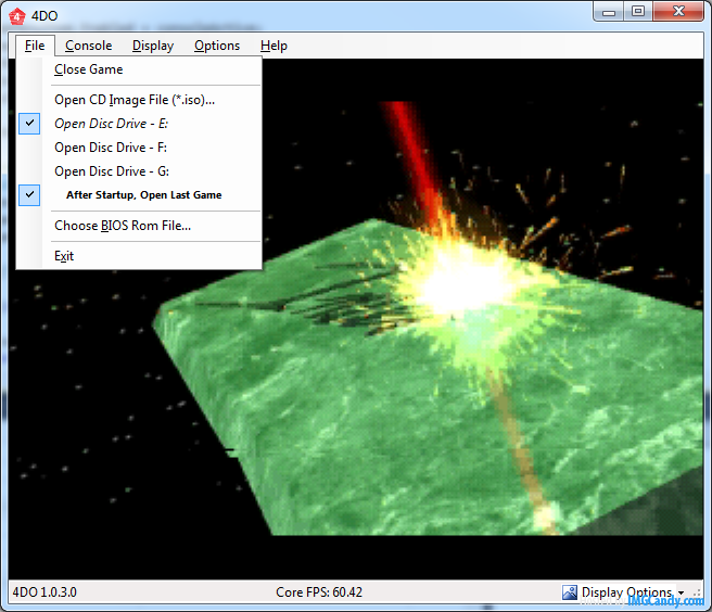 New File menu, with disc drive options New File menu, with disc drive options